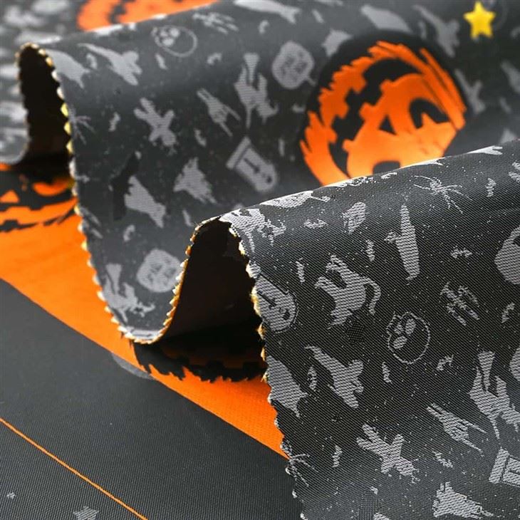 Halloween Jack-O'-Lantern LOGO Tie Fabric