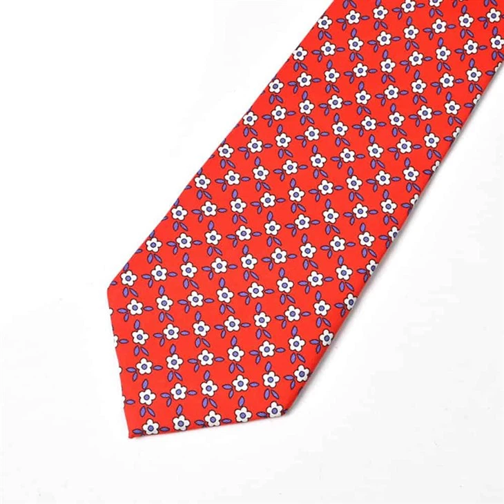 YiLi Purple Floral Silk Tie - Eco-Friendly Elegance